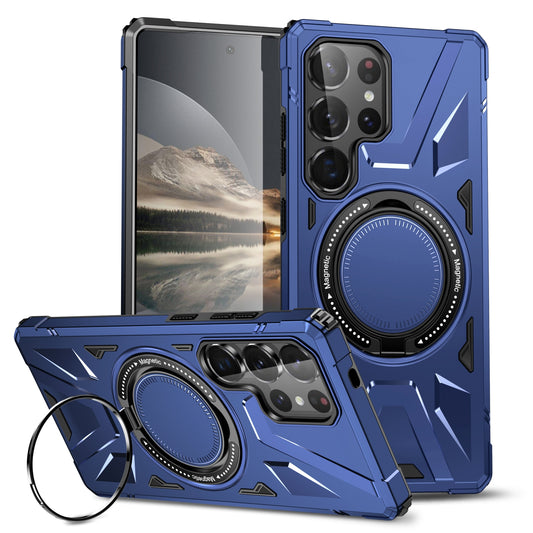Samsung Galaxy S25 Ultra 5G MagSafe Shockproof Case - Magnetic Ring Holder, Rugged Protection, Wireless Charging Compatible