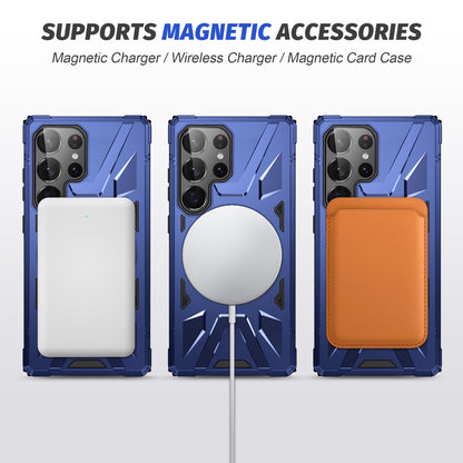 Samsung Galaxy S25 Ultra 5G MagSafe Shockproof Case - Magnetic Ring Holder, Rugged Protection, Wireless Charging Compatible