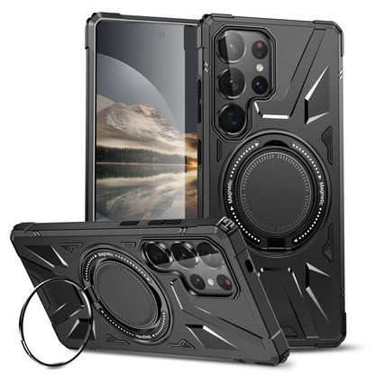 Samsung Galaxy S25 Ultra 5G MagSafe Shockproof Case - Magnetic Ring Holder, Rugged Protection, Wireless Charging Compatible