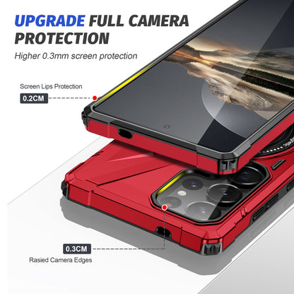 Samsung Galaxy S25 Ultra 5G MagSafe Shockproof Case - Magnetic Ring Holder, Rugged Protection, Wireless Charging Compatible