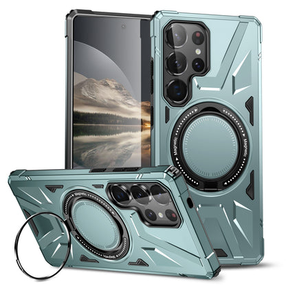 Samsung Galaxy S25 Ultra 5G MagSafe Shockproof Case - Magnetic Ring Holder, Rugged Protection, Wireless Charging Compatible