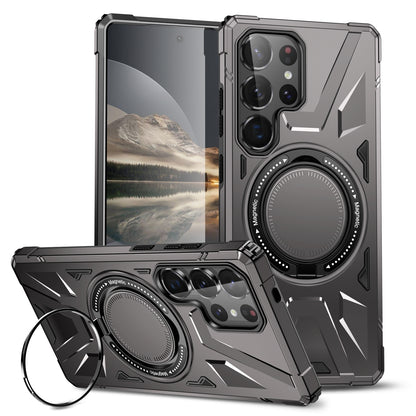 Samsung Galaxy S25 Ultra 5G MagSafe Shockproof Case - Magnetic Ring Holder, Rugged Protection, Wireless Charging Compatible