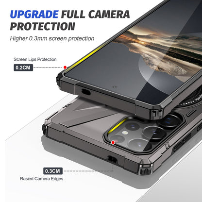 Samsung Galaxy S25 Ultra 5G MagSafe Shockproof Case - Magnetic Ring Holder, Rugged Protection, Wireless Charging Compatible