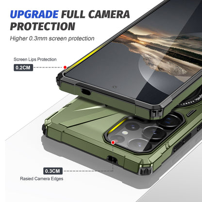 Samsung Galaxy S25 Ultra 5G MagSafe Shockproof Case - Magnetic Ring Holder, Rugged Protection, Wireless Charging Compatible