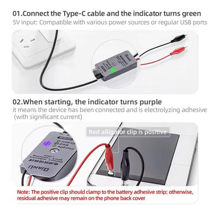 Qianli iP66 Quick Removal Battery Adhesive Cable for iPhone - LED Indicator & Current Protection