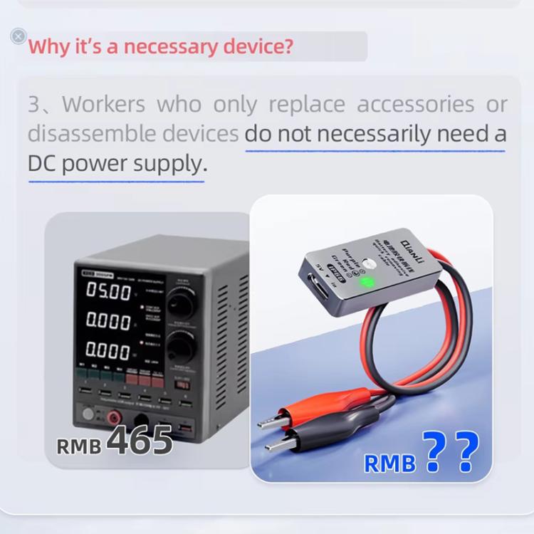 Qianli iP66 Quick Removal Battery Adhesive Cable for iPhone - LED Indicator & Current Protection