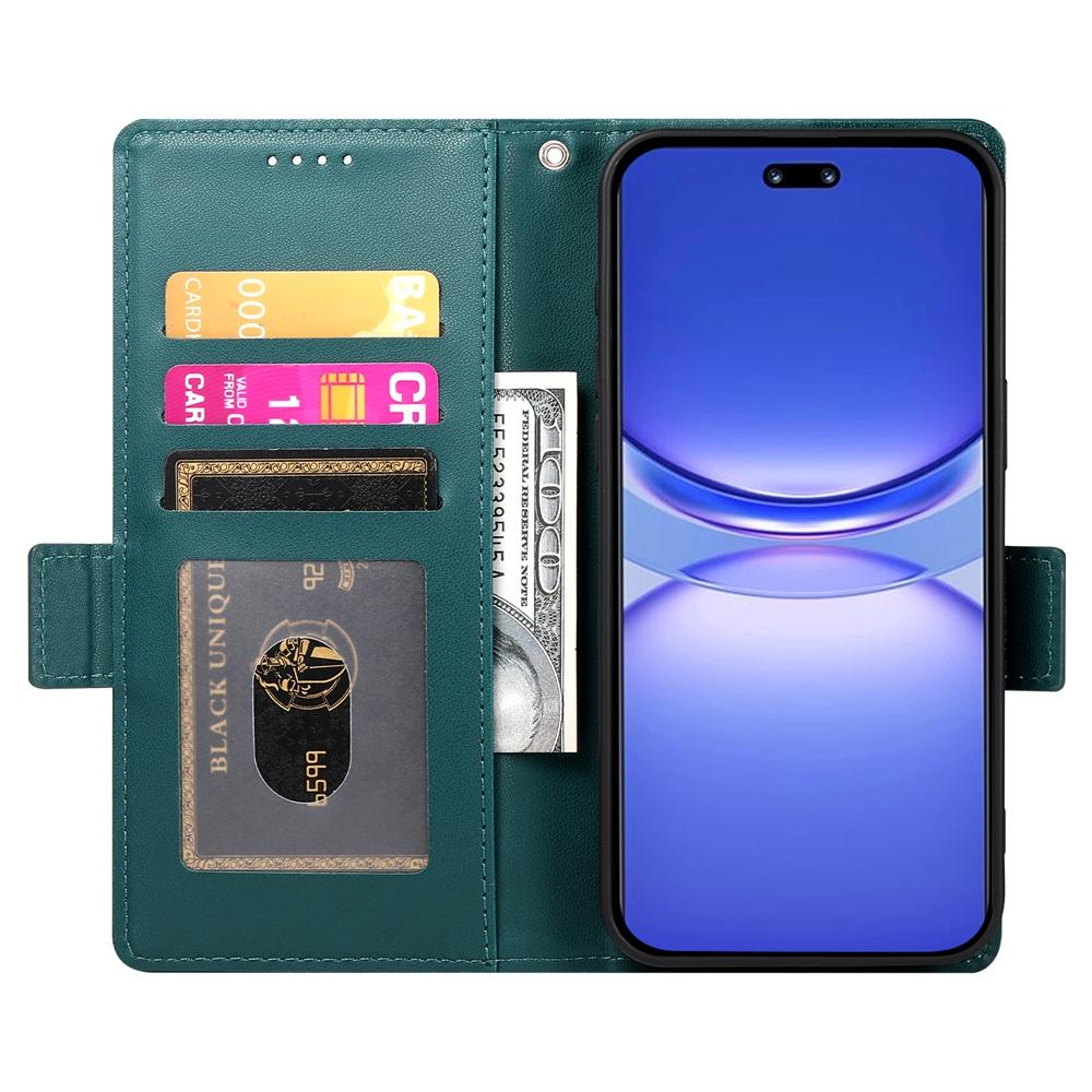 Huawei Nova 13 Pro Magnetic Leather Wallet Case with Card Slots, Stand Function & Full Protection