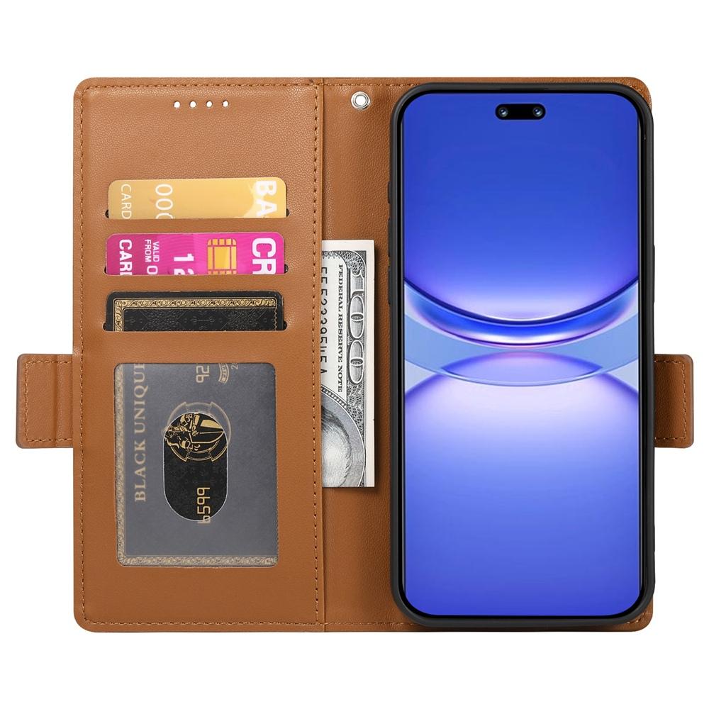 Huawei Nova 13 Pro Magnetic Leather Wallet Case with Card Slots, Stand Function & Full Protection