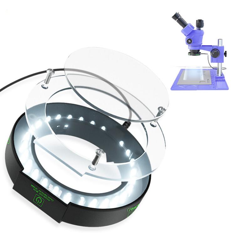 Mijing GY-11 Microscope Touch Ring Light Source - Dustproof, Smoke-proof, Ultra-thin Design with Adjustable LED