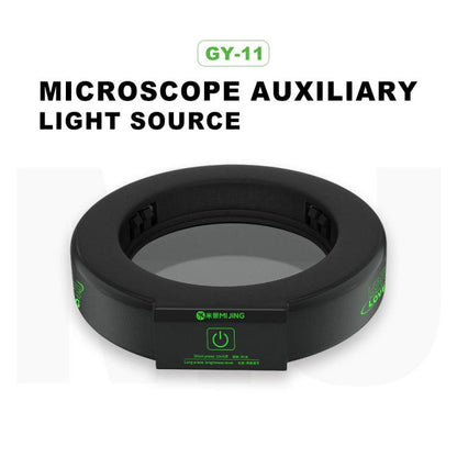 Mijing GY-11 Microscope Touch Ring Light Source - Dustproof, Smoke-proof, Ultra-thin Design with Adjustable LED