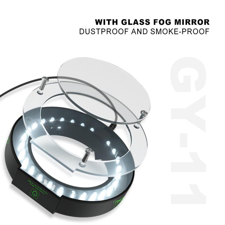 Mijing GY-11 Microscope Touch Ring Light Source - Dustproof, Smoke-proof, Ultra-thin Design with Adjustable LED