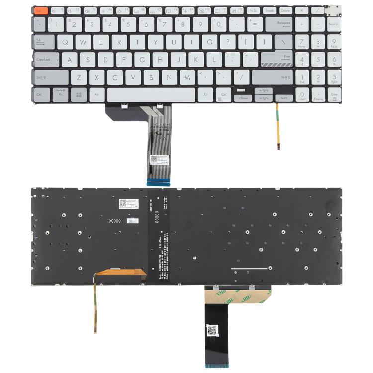 Backlit US Version Keyboard for Asus Vivobook Pro 15X OLED K6501/M6501 (White) - Perfect Replacement Part