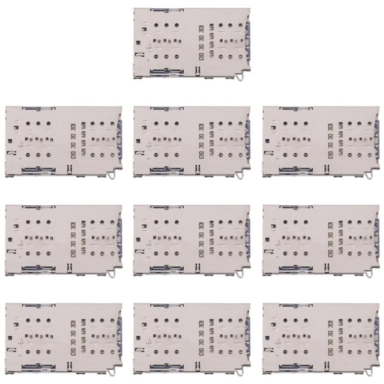Original SIM & Micro SD Card Reader Replacement for Samsung Galaxy S9+ (SM-G965) - 10pcs Set