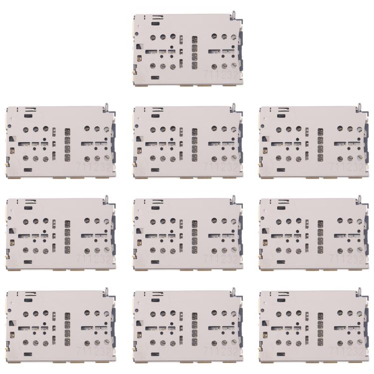Original SIM and Micro SD Card Reader for Huawei P10 Plus - 10 Pack Replacement Parts