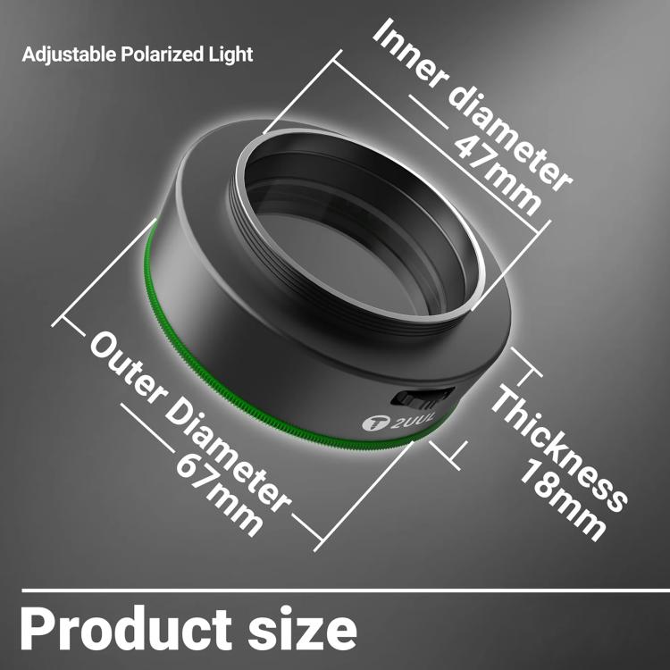 2UUL MS97 Adjustable Polarized Light Source - Dust-Proof, Oil-Proof & Anti-Smoke Microscope Ring Light