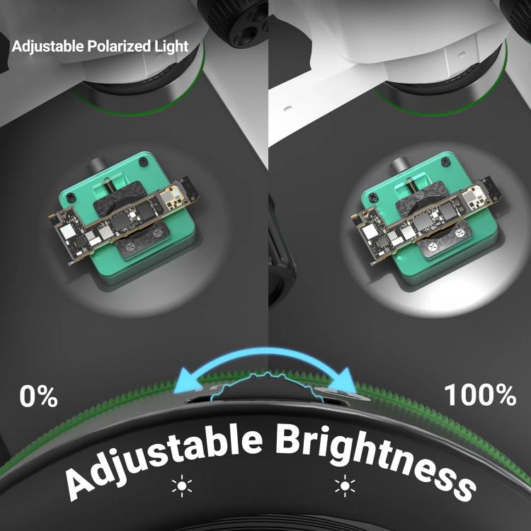 2UUL MS97 Adjustable Polarized Light Source - Dust-Proof, Oil-Proof & Anti-Smoke Microscope Ring Light