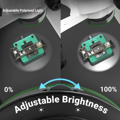 2UUL MS97 Adjustable Polarized Light Source - Dust-Proof, Oil-Proof & Anti-Smoke Microscope Ring Light