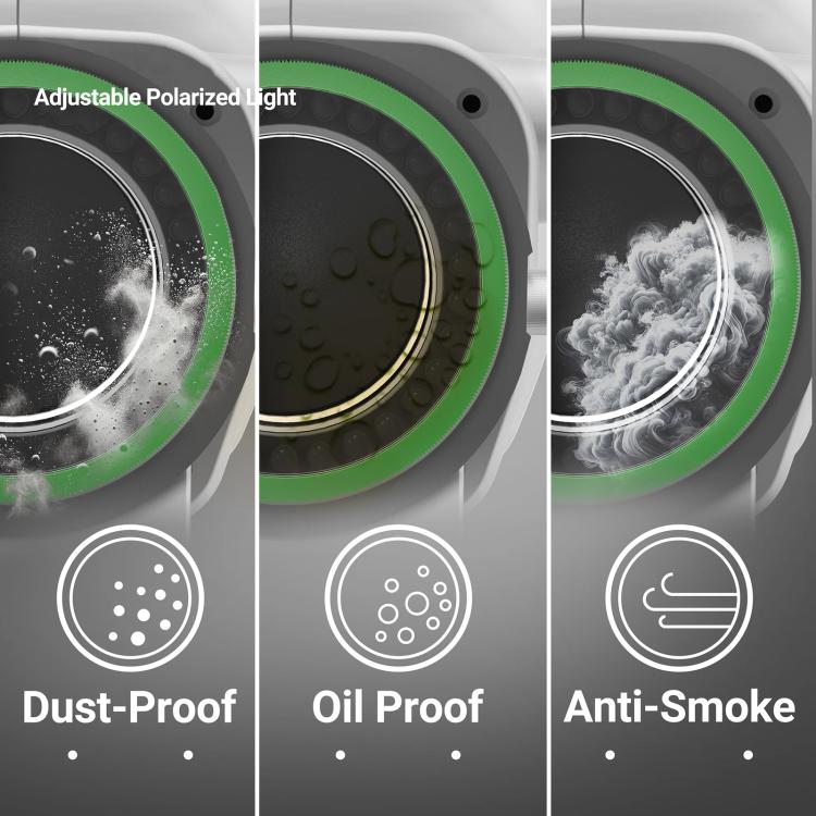 2UUL MS97 Adjustable Polarized Light Source - Dust-Proof, Oil-Proof & Anti-Smoke Microscope Ring Light