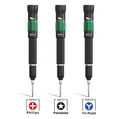 2UUL KAKA Tri-Point 0.6 Adjustable Torque Magnetic Screwdriver with Non-Slip Handle & High-Strength Tip