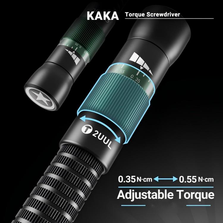 2UUL KAKA Tri-Point 0.6 Adjustable Torque Magnetic Screwdriver with Non-Slip Handle & High-Strength Tip