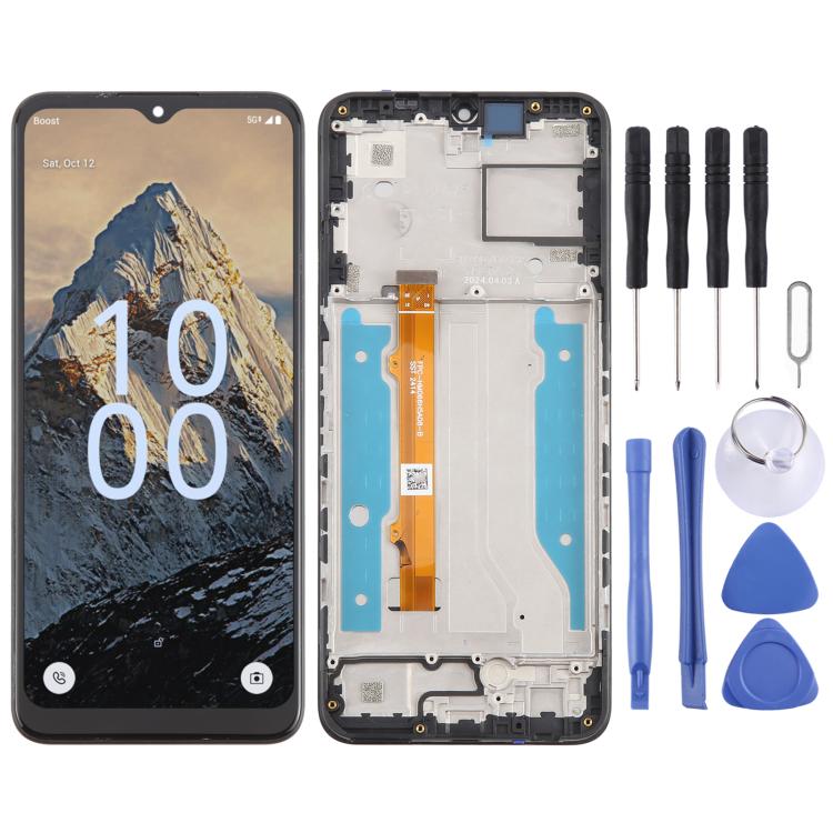 Boost Summit 5G 2024 SN339D-SMT Full LCD Screen Digitizer Assembly with Frame (Black) - Repair Replacement Part