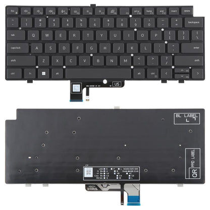 Backlit US Version Keyboard for Dell Latitude 7340, 7440, 7640 (Black) - Perfect Replacement Part