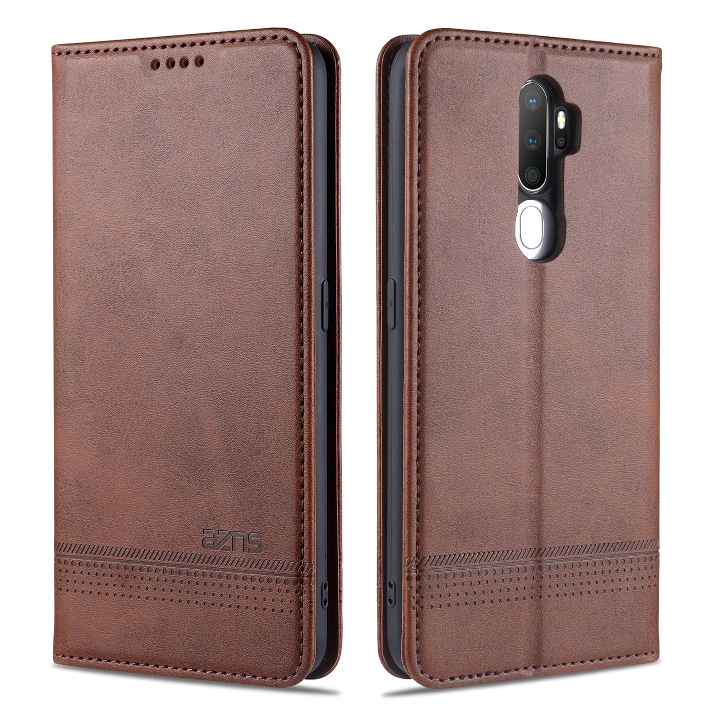 OPPO A9 2020 Leather Wallet Case with Card Holder & Magnetic Closure