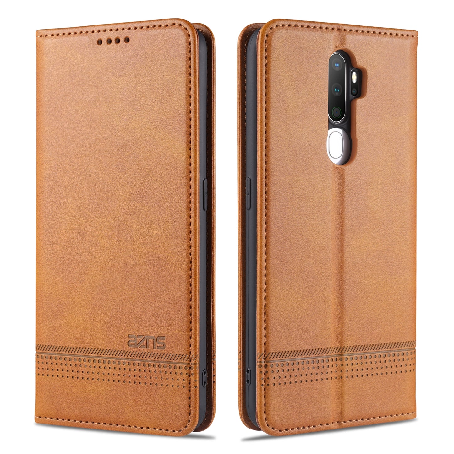 OPPO A9 2020 Leather Wallet Case with Card Holder & Magnetic Closure