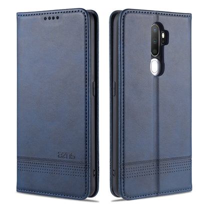 OPPO A9 2020 Leather Wallet Case with Card Holder & Magnetic Closure