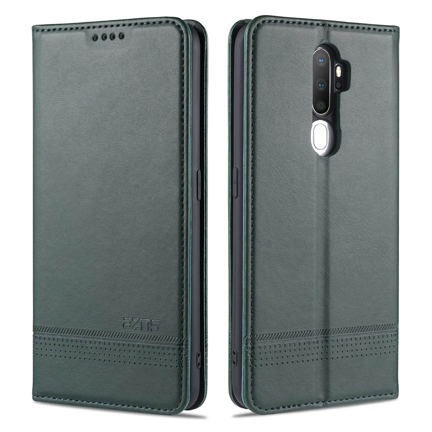 OPPO A9 2020 Leather Wallet Case with Card Holder & Magnetic Closure