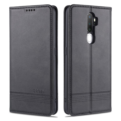 OPPO A9 2020 Leather Wallet Case with Card Holder & Magnetic Closure