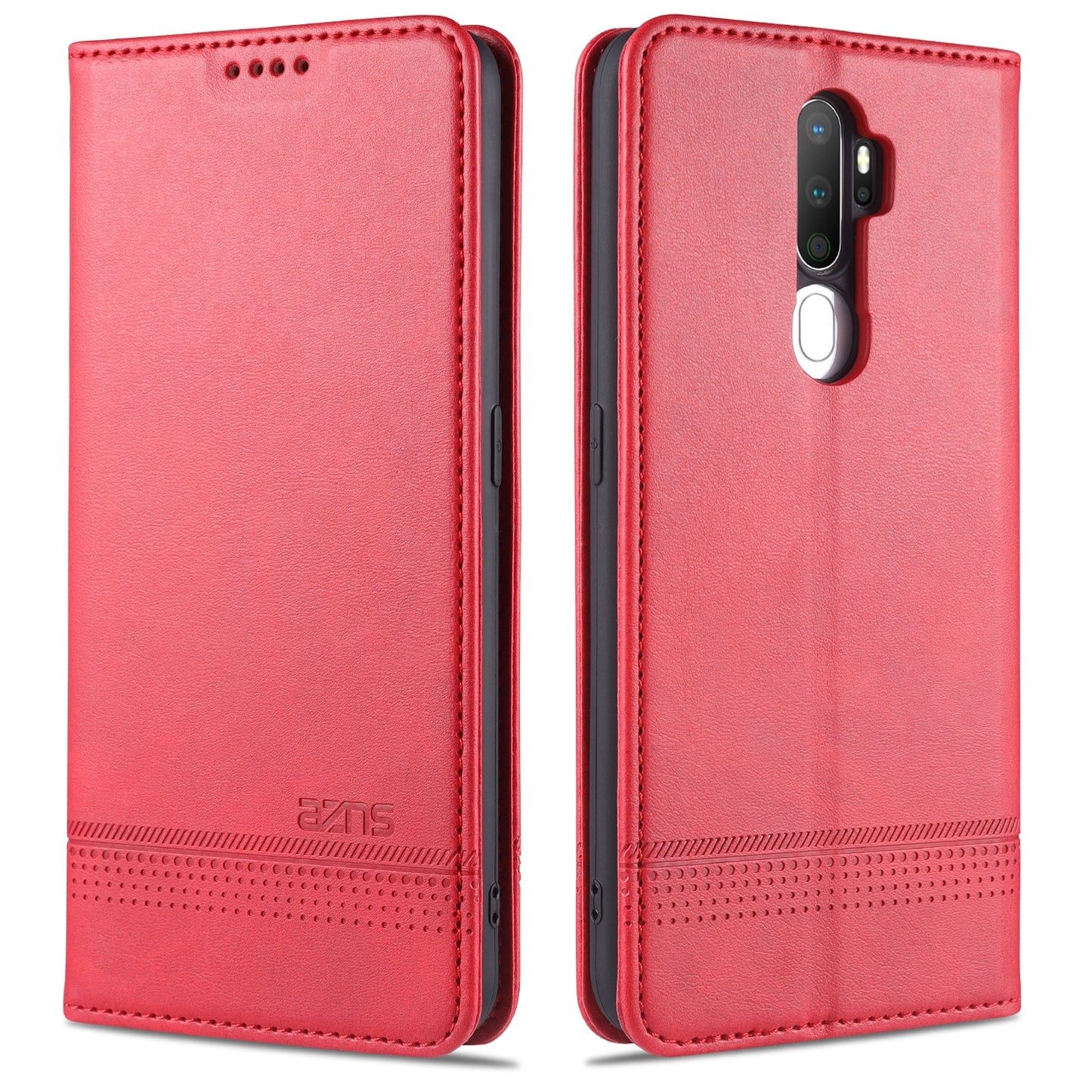 OPPO A9 2020 Leather Wallet Case with Card Holder & Magnetic Closure