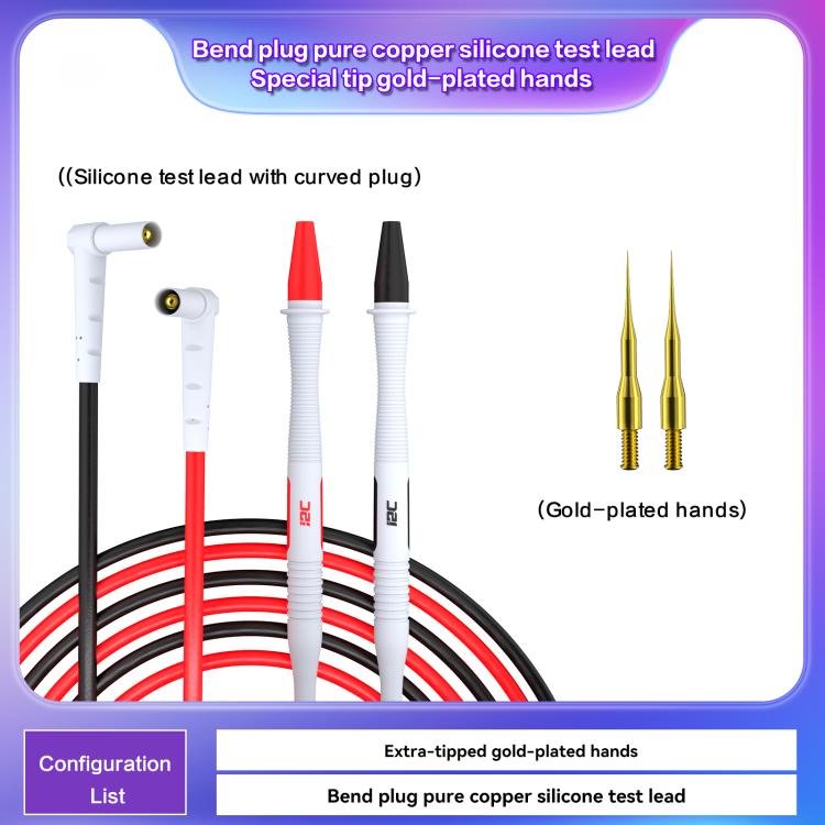 i2C Pure Copper Silicone Probe Detection Pen - Bend Plug Model, -20°C to 200°C, Durable & Accurate
