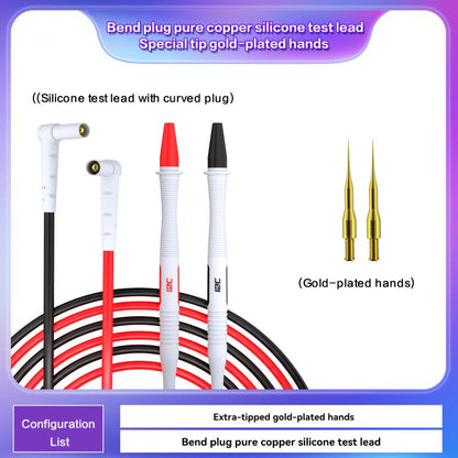i2C Pure Copper Silicone Probe Detection Pen - Bend Plug Model, -20°C to 200°C, Durable & Accurate