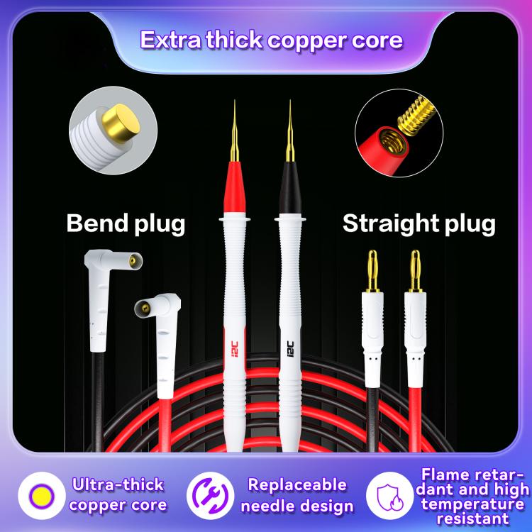 i2C Pure Copper Silicone Probe Detection Pen - Bend Plug Model, -20°C to 200°C, Durable & Accurate