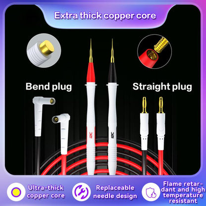 i2C Pure Copper Silicone Probe Detection Pen - Bend Plug Model, -20°C to 200°C, Durable & Accurate