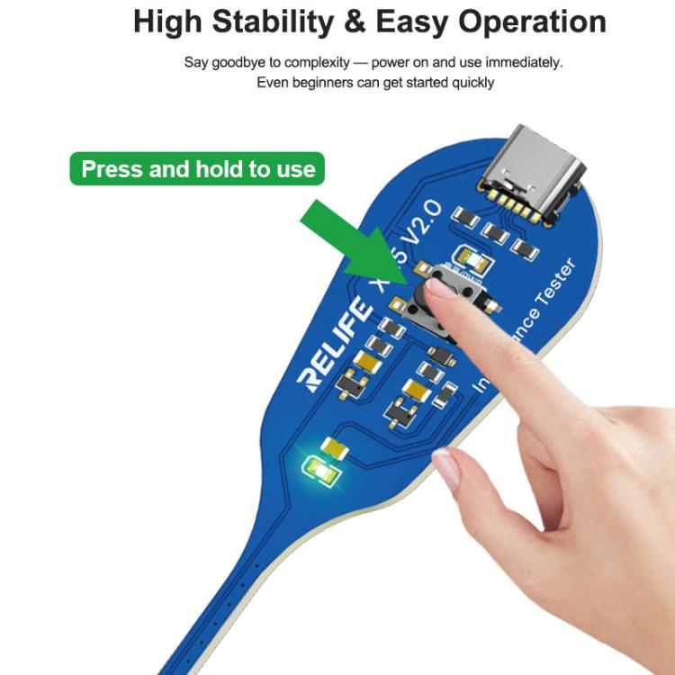 Relife XA5 Type-C High Precision Electromagnetic Induction Tester for Quick Inductor Testing and Fault Detection