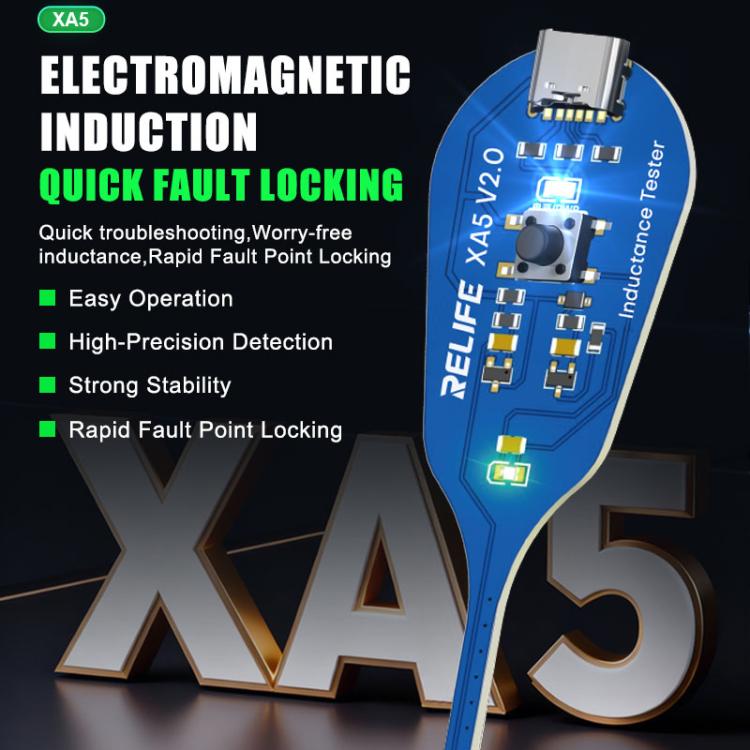 Relife XA5 Type-C High Precision Electromagnetic Induction Tester for Quick Inductor Testing and Fault Detection