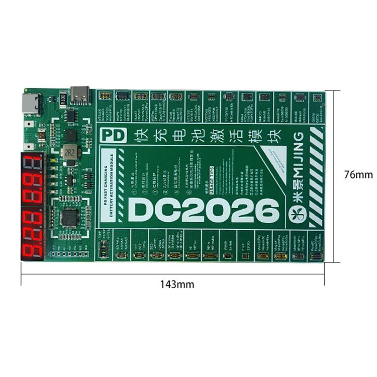 Mijing DC2026 PD Fast Charging Battery Activation Module for iPhone 6S-16 Pro Max & 95% Android Phones