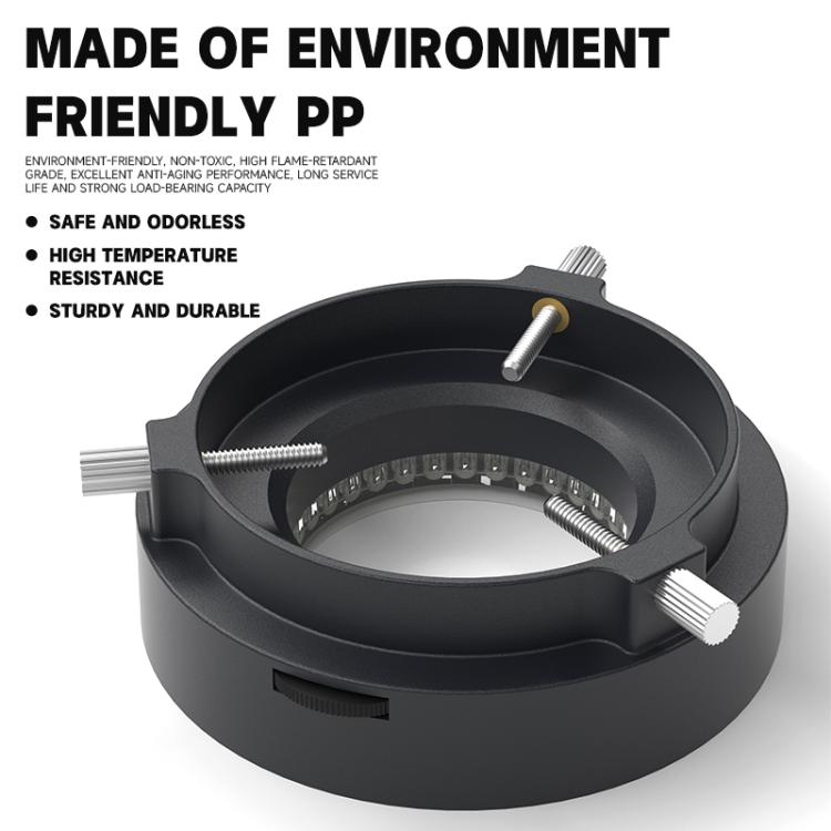 LUOWEI LS03 High Lumen 72 LED Microscope Ring Light, USB Powered, Adjustable Brightness, 38000 LUX