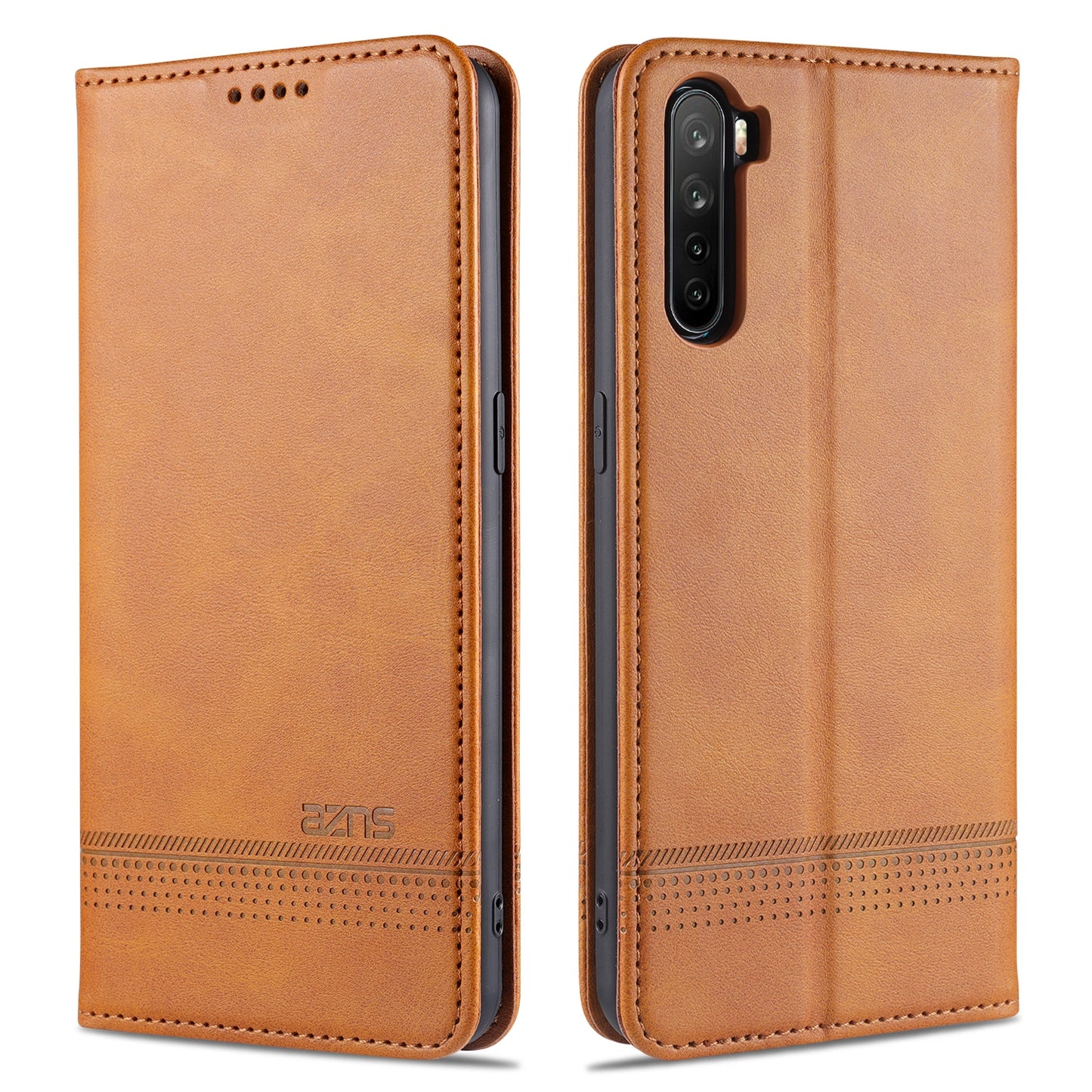 OPPO A91 Leather Wallet Case with Card Holder & Magnetic Closure