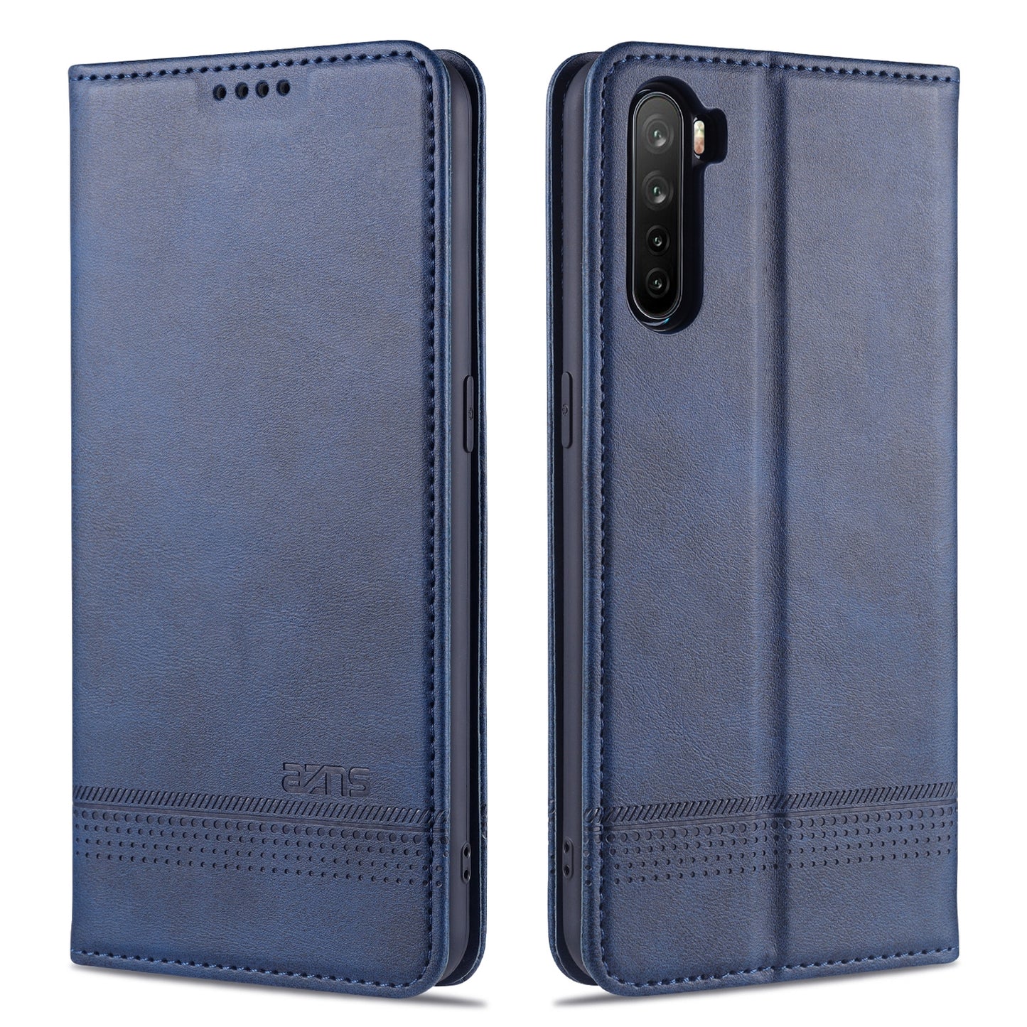 OPPO A91 Leather Wallet Case with Card Holder & Magnetic Closure