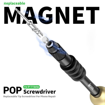 2UUL SD87 Pop Screwdriver for iPhone 17 Series - Replaceable Tip, Magnetic Bit, Ergonomic Handle