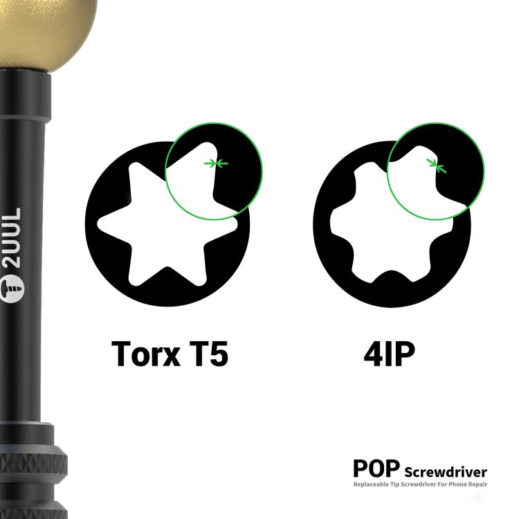 2UUL SD87 Pop Screwdriver for iPhone 17 Series - Replaceable Tip, Magnetic Bit, Ergonomic Handle