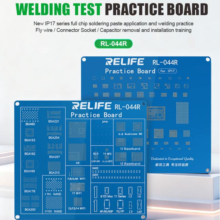 RELIFE RL-044R BGA Chip Connector Socket for iPhone 17 Series - CE Board Welding Test Practice Tool