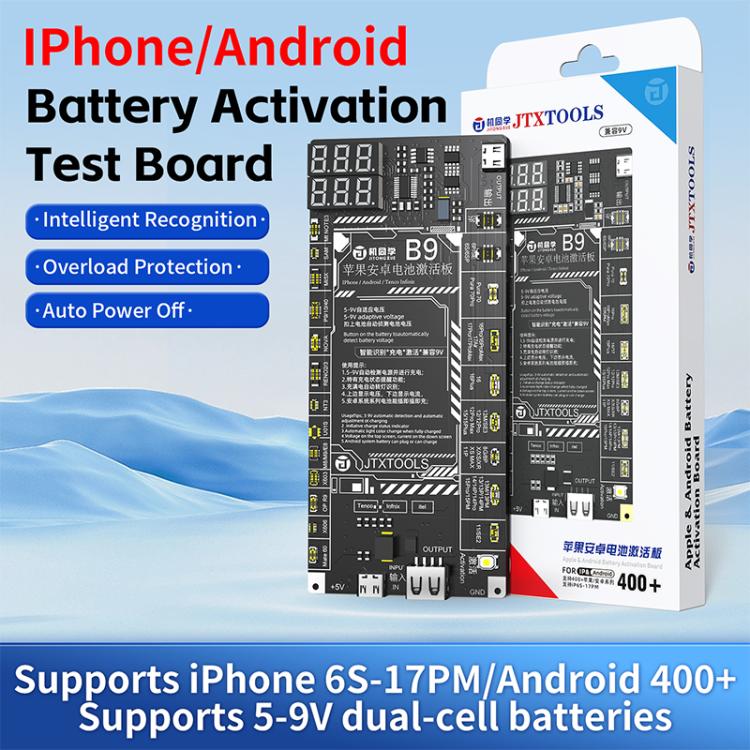 JTX B9 Battery Charging Activation Board (5-9V) for iPhone 6S-17 Pro Max & 400+ Android Models