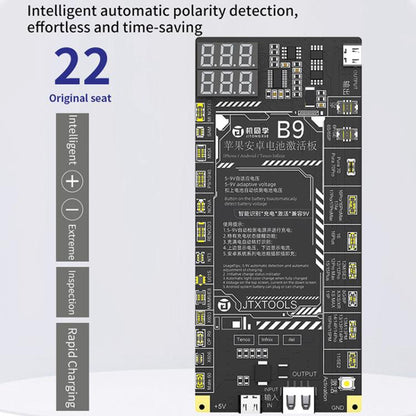 JTX B9 Battery Charging Activation Board (5-9V) for iPhone 6S-17 Pro Max & 400+ Android Models