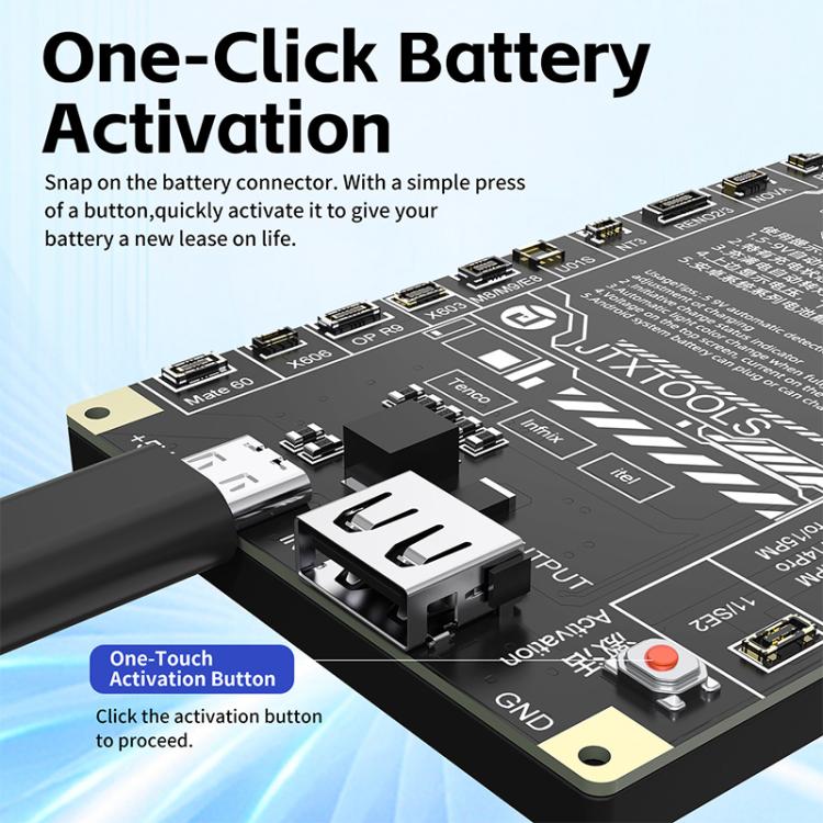 JTX B9 Battery Charging Activation Board (5-9V) for iPhone 6S-17 Pro Max & 400+ Android Models
