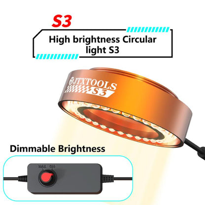 JTX S3 LED Microscope Light Source - 31Pcs High Brightness, Dustproof, USB Charging, Compatible with Monocular/Stereo Microscopes
