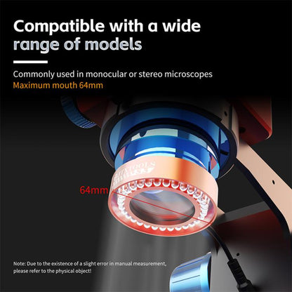 JTX S3 LED Microscope Light Source - 31Pcs High Brightness, Dustproof, USB Charging, Compatible with Monocular/Stereo Microscopes